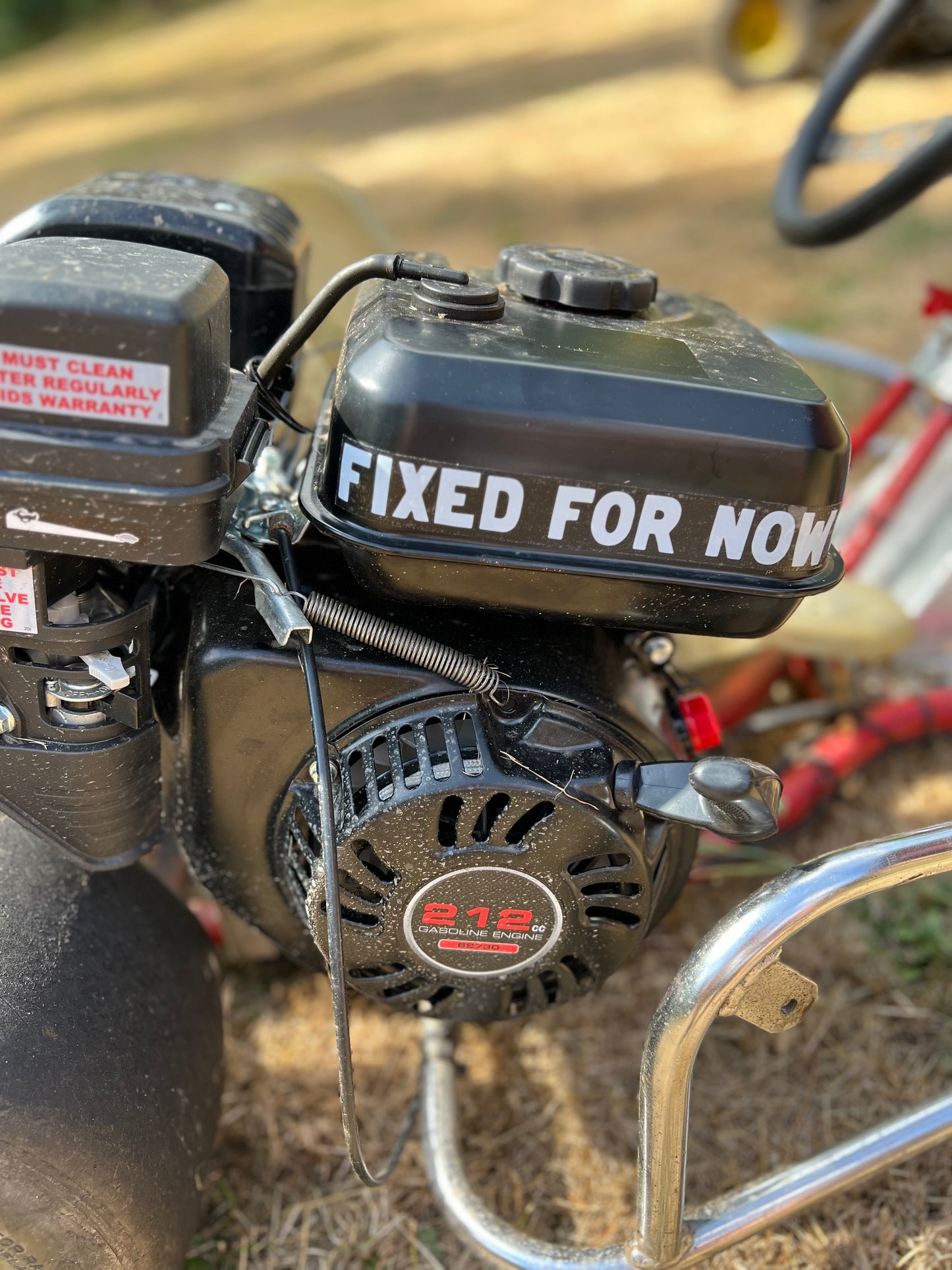Fixed For Now Logo Clear Vinyl Sticker