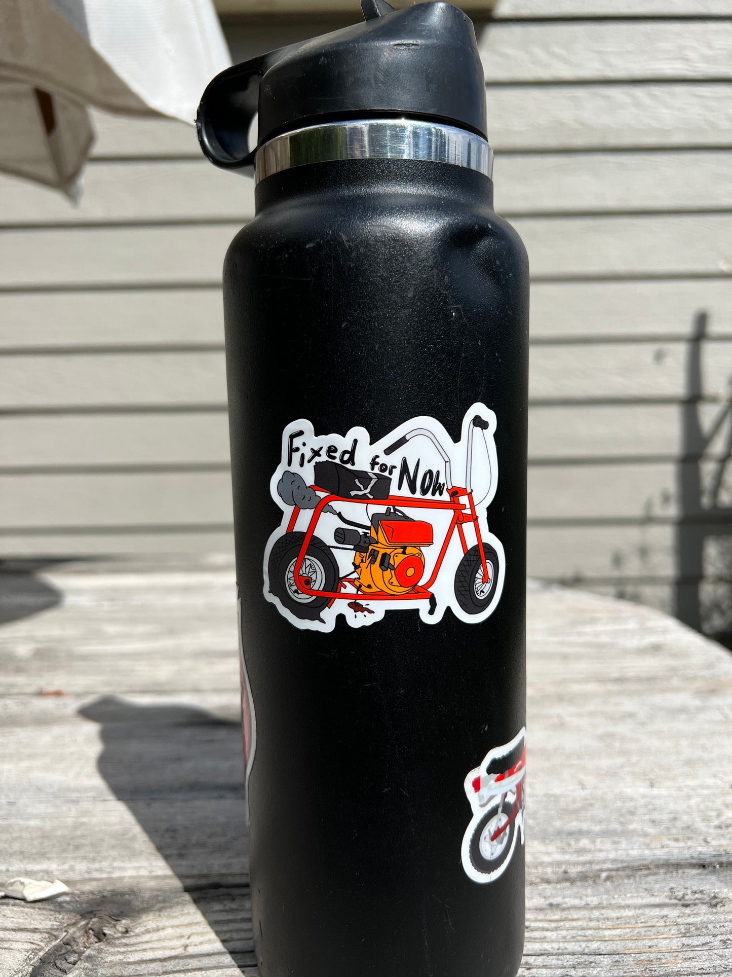 Fixed For Now Mini Bike Vinyl Sticker